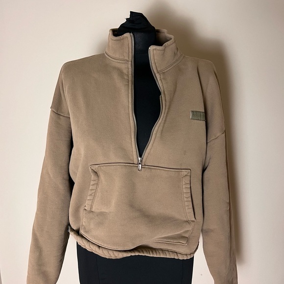 SET Active Tops - Set Active Tan Half-Zip Pullover Sweatshirt